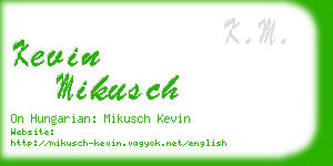 kevin mikusch business card